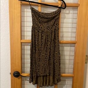 Iris Basic High Low Dress - Black and Brown
